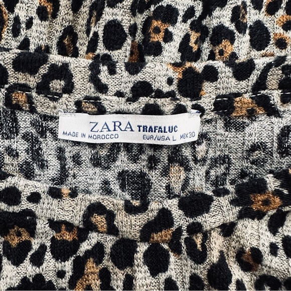 Zara Leopard Long Sleeve Knit Dress - Picture 5 of 5